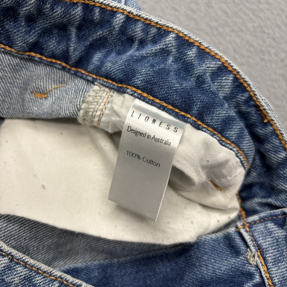 LIONESS Freedom Jeans Blue Denim Size US 2 (28x33) Straight Leg Relaxed Fit NWT - Picture 10 of 10